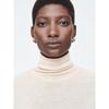 Mernu Wool Blend Sweater Turtleneck Basic White Slim fit Slimming Angora Knit Bottoming Shirt French style