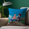 Anime Kwaii K-Kikis D-Delivery Service Pillow Case Anti-dustmite Pillowcase Invisible Zipper Silky Short Plush Sofa Cushion Cove