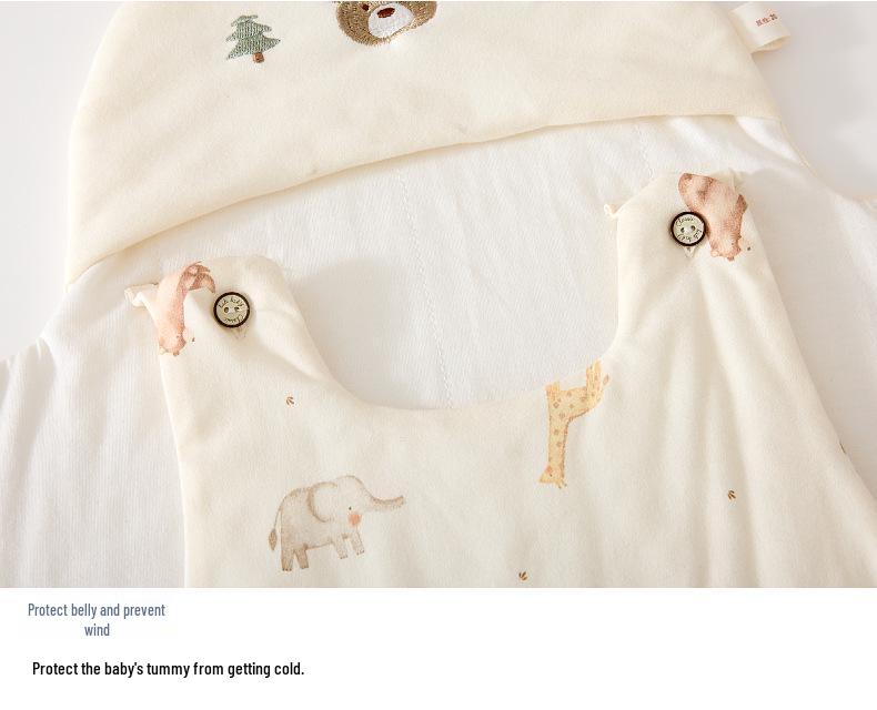 Newborn Anti-Startle Swaddle: Thin Cotton Zipper Blanket, Anti-Kick Quilt for Spring/Autumn.