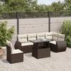 VidaXL Garden Furniture Set with Cushions 7 Pcs Brown Wicker 3268573