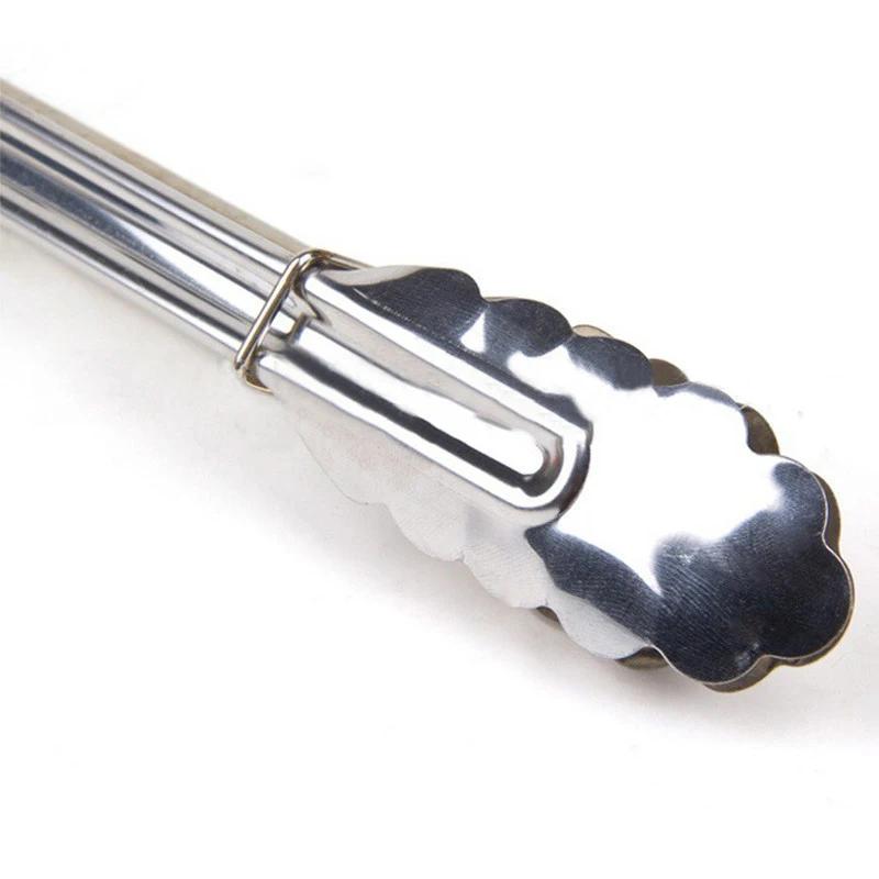 1pcs Stainless Steel Salad Tongs BBQ Kitchen Cooking Food Serving Utensil Tong Kitchen Accessories Tools Restaurant Food Folder