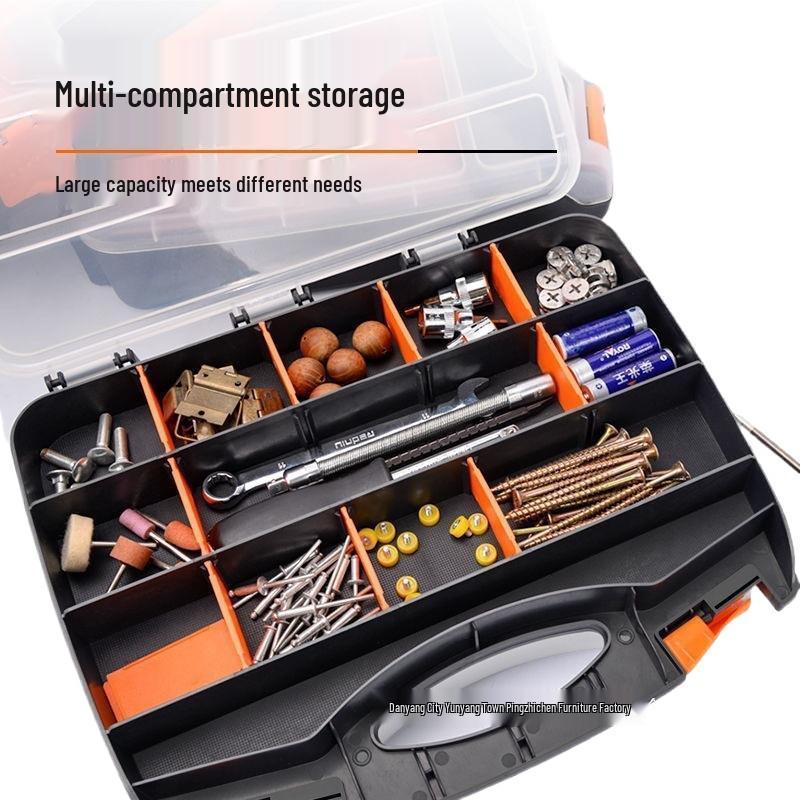 Portable Transparent Plastic Parts Organizer - Thickened Screw & Accessories Storage for Electricians
