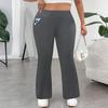 Women's Casual Slim-Fit High-Waisted Pants Solid-Color Yoga Pants With Pockets