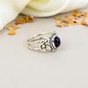 925 Sterling Silver Amethyst Oval Shape Purple Gemstone Ring For Women