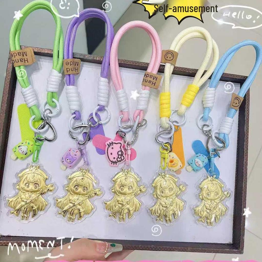 Portachiavi 999 Oro Puro Onore dei Re Daji: Ciondolo Cartone Animato Carino per Zaino, Coppia o Accessorio per Migliore Amico