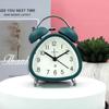 3-inch Metal Bedside Quiet Night Light Clock for Students and Office Workers