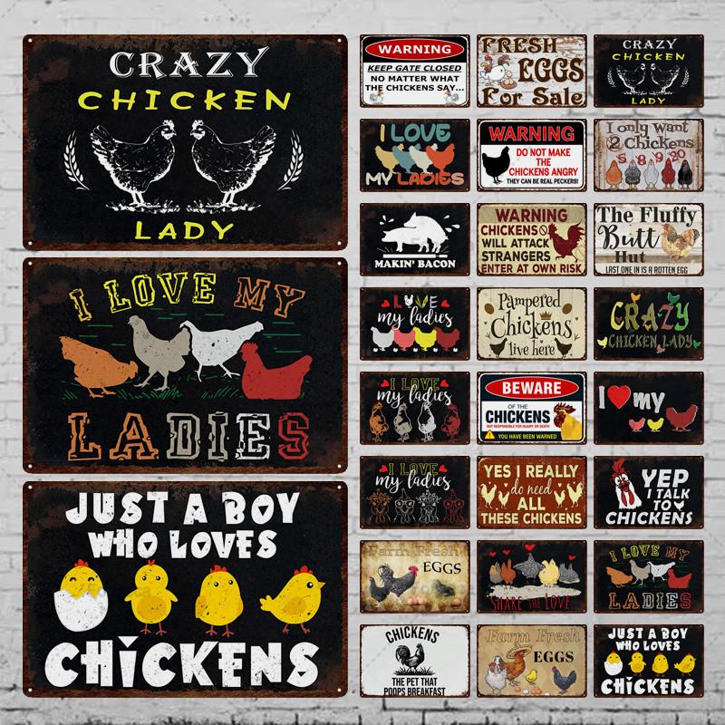 Warnung Huhn Ei Metall Zeichen Vintage Zinn Zeichen Plaque Metall Bauernhof Wand Dekor Bauernhof Garten Gemüse Feld Höhle Metall Poster