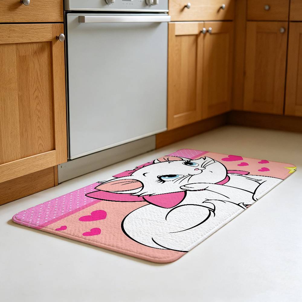 Cute Beautiful Cat Floor Mat Footpad Mats Style Soft Bedroom Floor House Laundry Room Mat Anti-skid Household Carpets