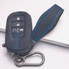 Silicone Smart Key Fob Cover for Honda Fit Civic Accord Inspire HRV CRV Pilot with Keychain Honeycomb Texture Racing Stripe Smart Remote Key Protector
