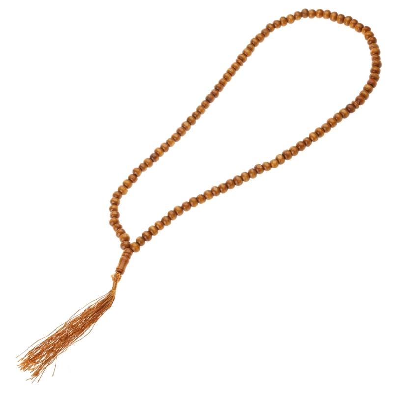 Natural 8mm Wood Beads Muslims Tasbih Prayer Beads 99 Wood Rosary Misbaha Beads Islamic Religion Eid Gift