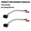 2pcs Audio Speaker Cable Adapter Plug Studio Wire Harness Connector For Citroen C2/Peugeot 206 1999-2015