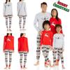 Comfy Family-matching Christmas Pajamas Sleepwear Set Women Men Kids Long Sleeve Deer Nightwear