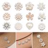 5PCS DIY Craft Crystal Hat Accessories Pearl Hairpins Headwear Accessories Rhinestone Buttons Pearl Button