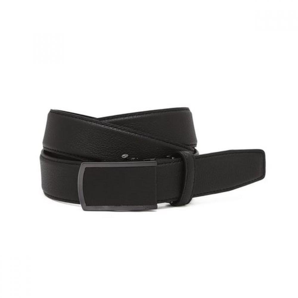 Daks Black Embossed Logo Leather Belt Dbbe6e180bk Single option