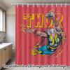 Spider-Man On Technical Blueprint Waterproof Shower Curtain For Superhero Bathroom Decor