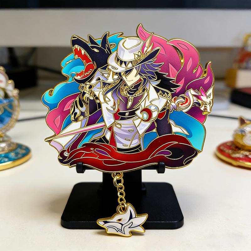 Game Honkai Star Rail Ashveil Cosplay Brooch Alloy Enamel Badge Lapel Pins Creative Bag Costume Ornament Accessory Pendant Prop