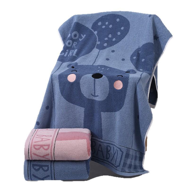Luxury Yarn-Dyed Jacquard Cotton Bath Towel - Soft, Absorbent, Thick, and Large