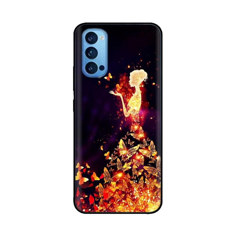 For Oppo Reno4 Pro 5G Case Soft TPU Black Silicone Phone Back Cover for OPPO Reno 4 Reno4 Pro 5G 4G Case Funda Coque Bumper Capa