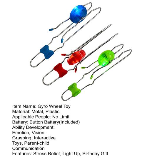 1/3Pcs Retro Gyro Wheel Toy Stress Relief Light Up Rail Twirler LED Magnetic Track Spinning Top Fidget Toy Kids Boys Girls Adults Birthday Gift