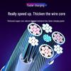 Three-in-One Fast Charging Cable with Flowing LED Lights for Android, iPhone, and Type-C - Seven-Color Night Light