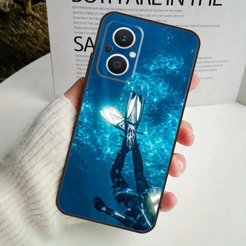 Scuba Diving Phone Case For OPPO Reno 8T 14F 13 F 12 11 10 14 Pro 7 8 Lite OPPO Find X8 X6 X5 X9 Pro Cover
