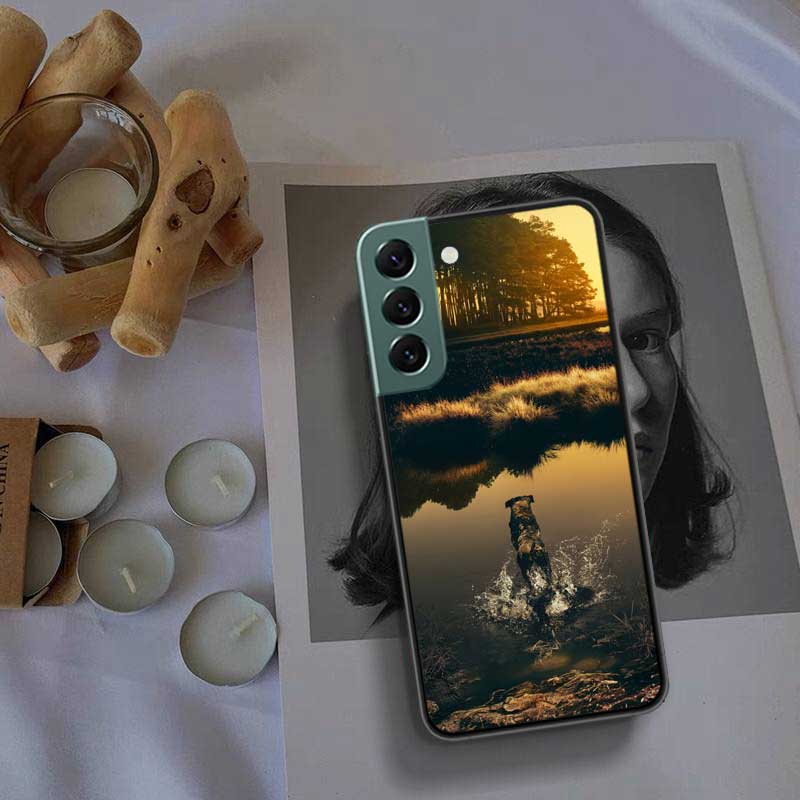 Hunter Man Fishing Dog Phone Case For Samsung A15 A25 A35 A55 Galaxy A70S A50S A30S A30 A40 A71 A51 A41 A31 A21 A11 A01 A20S A10