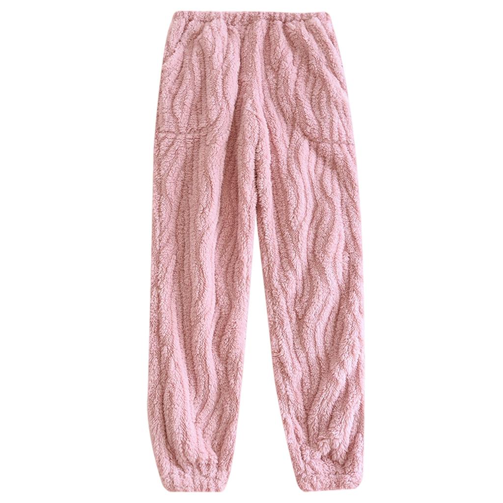 Women's Fashion Fleece Line Thickened Long Pajama Pants
