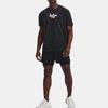 Under Armour Cartoon Letter Print Casual Crew Neck Short Sleeve T-Shirt Men Tops Black 1374009-001