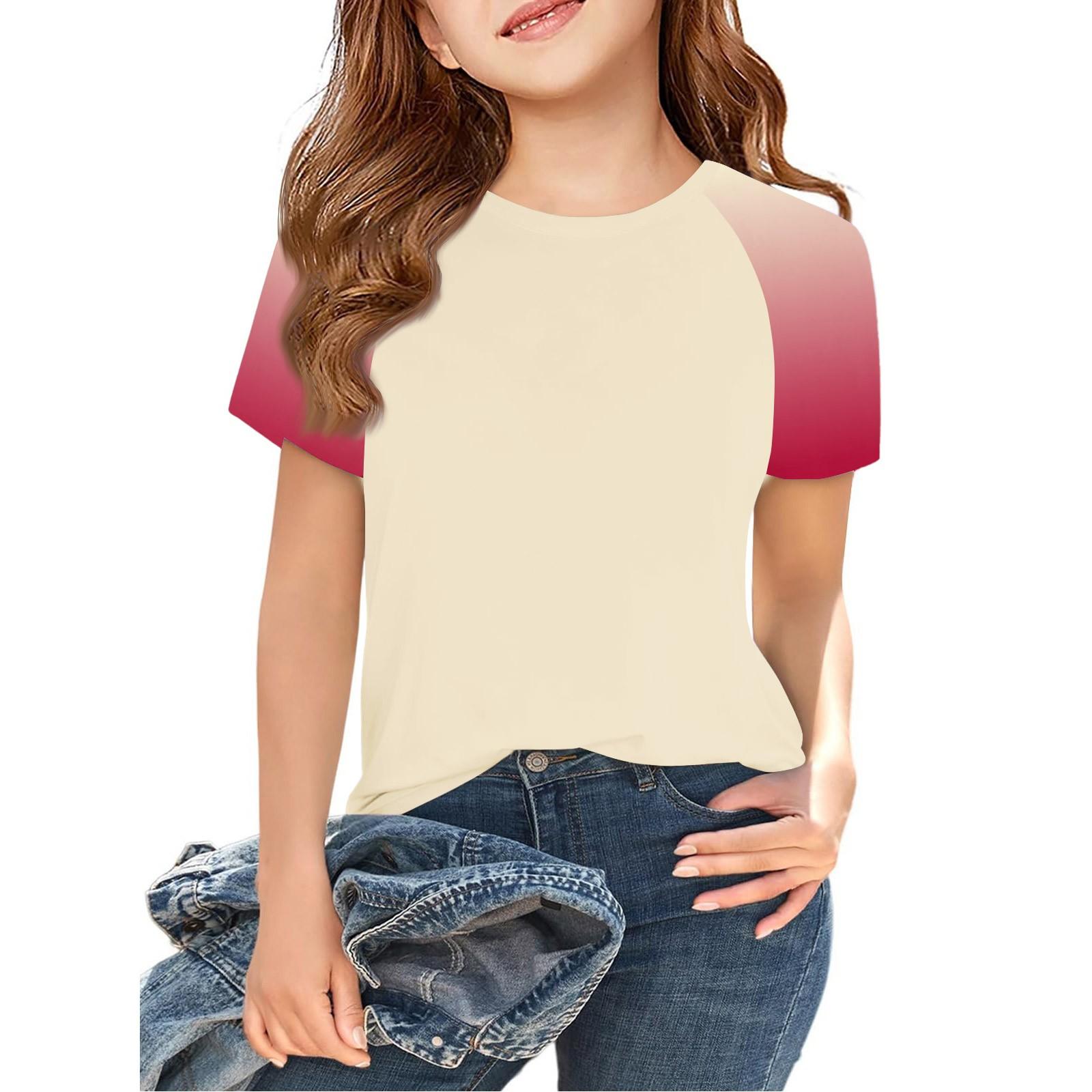 

Футболки для малюків, дівчаток, хлопчиків, дитячі футболки з принтом і короткими рукавами для хлопчиків і дівчаток 2-12 років 100 бежевий