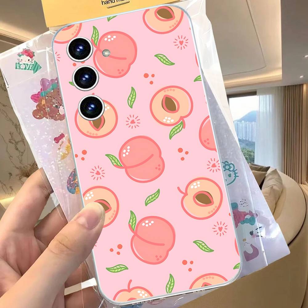 Fresh Fruit Phone Case For Samsung Galaxy Transparent Cover A52 A12 A51 S21 Edge S22ULTRA S23 S24 S20LITE Plus Ultra
