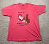 Vintage Cartoon Graphic T-Shirt Men's XL Pink Bunny Watching TV Single Stitch Unisex T-Shirt