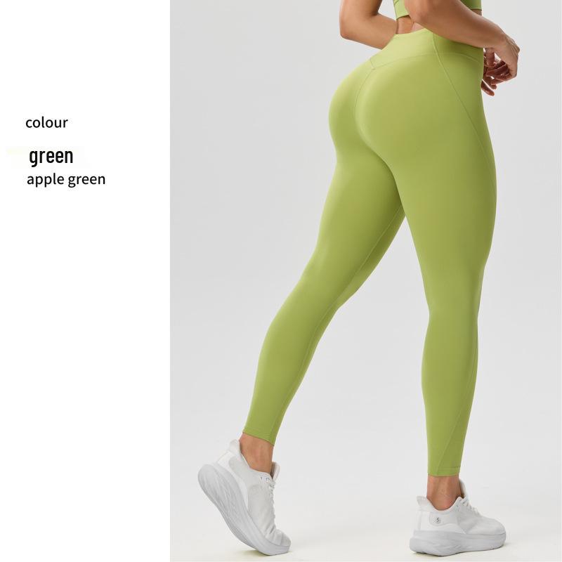 High-Waisted Plus Size Butt-Lifting Yoga Leggings with Tummy Control L зелёный