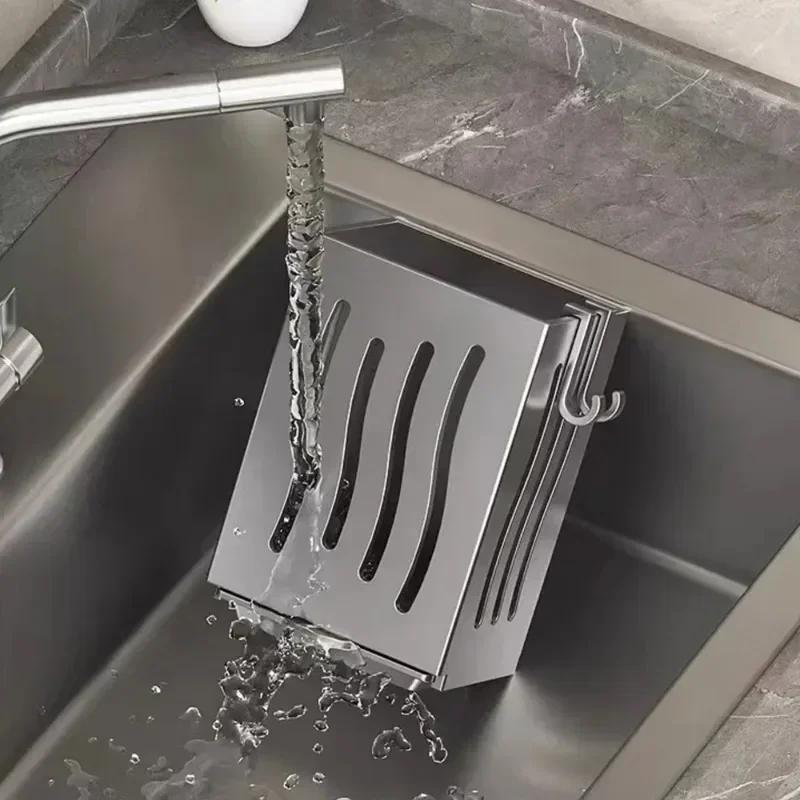 Kitchen Wall Mounted Cutlery Organizer Plastic Spoon Fork Chopstick Drain Storage Rack Drainer Utensil Kitchen Organizer