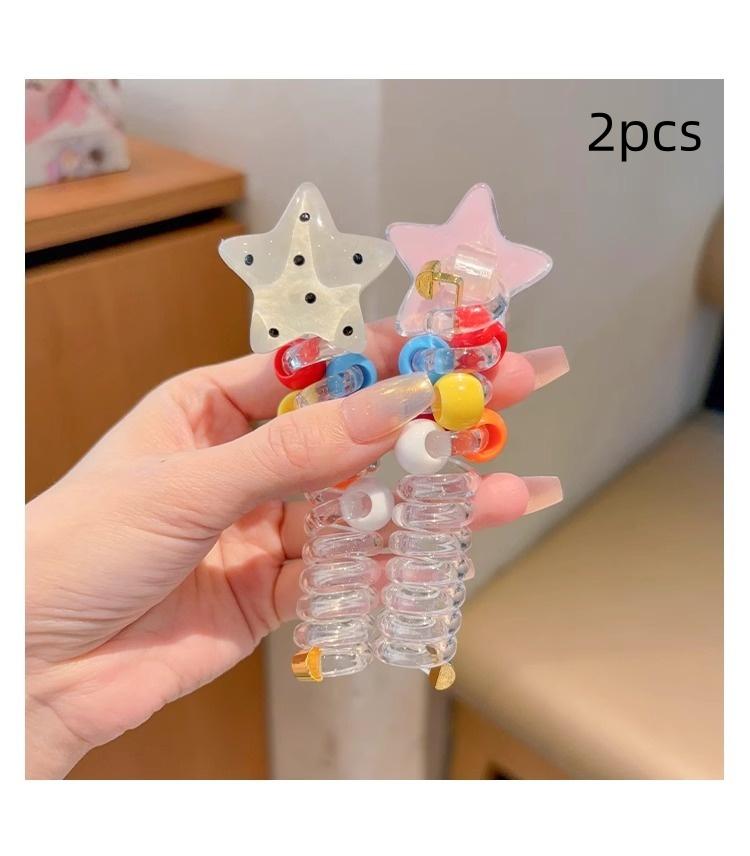 

Новая эластичная резинка для волос с пайетками в виде цветка, милая, эластичная, блестящая, со звездочками, для детей, аксессуары для волос