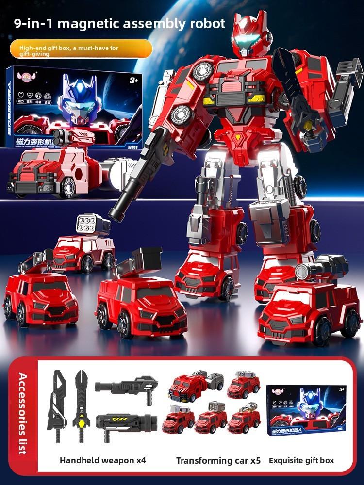 Childrens Magnetic Car Robot Toy With Assembly And Developmental Features For Boys And Girls