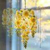 Colored Wisteria Branch Flower Ornament 2D Acrylic Light Collecting Window Hanging Decor for Home Study Bedroom Wall Decoration 1PCS