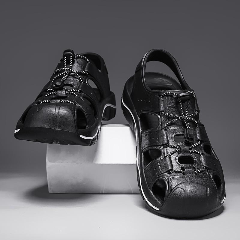 Summer Men Sandals Leather Mens Casual Shoes Slippers Fashion Roman Shoes Breathable Outdoor Sandals for Men Beach Shoes