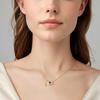 Collana Pendente Occhio del Diavolo in Argento Sterling Zircone Delicato Tendenza Catena Regolabile per Donne Fortunate Gioielli Raffinati Regalo