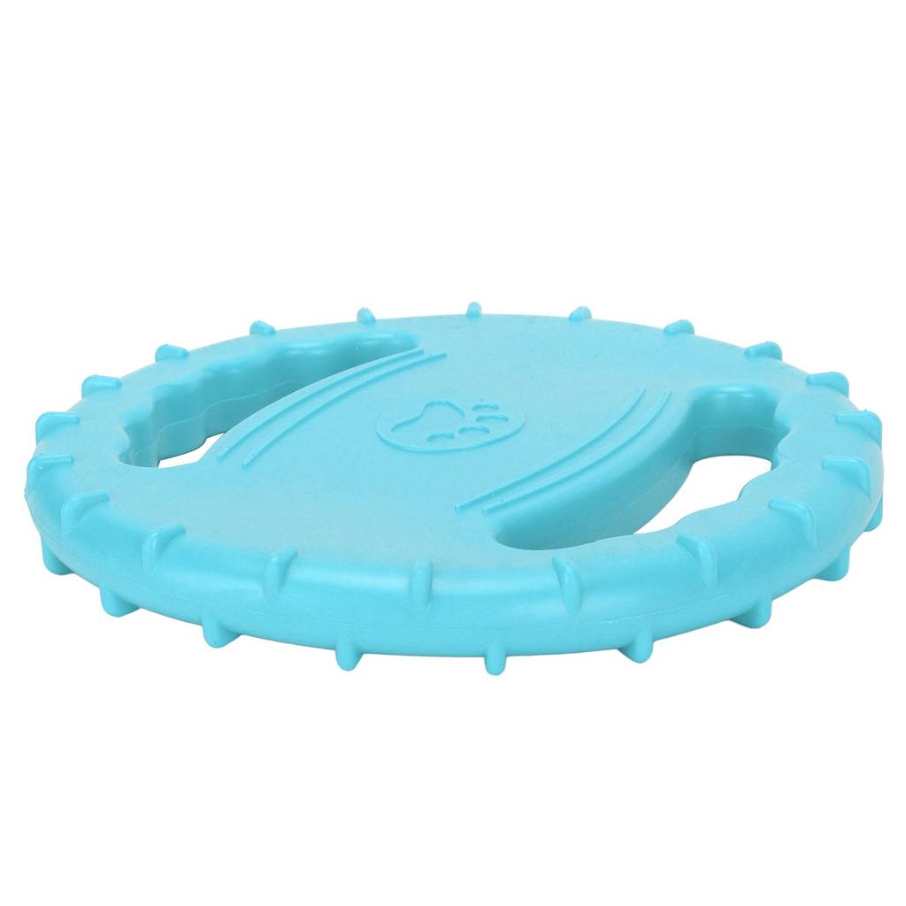 Dog Flying Disc Toy Flexible TPR Squeaky Stress Relief 2 Sides Hollow Design Pet Training Flying Disc for Large Dogs