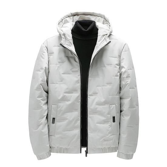 

Мужская куртка с капюшоном, термо, ветрозащитная, приталенного кроя, теплая стеганая куртка с карманами на молнии, повседневная верхняя одежда для осени и зимы M легкие хаки