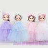 20cm Mädchen Prinzessin BABI Puppe Spielzeug 1/8 BJD Puppe Gelenke Beweglich Exquisites Make-up Süße Schleife Hochzeitsprinzessin Puppe Verkleidungsspielzeug
