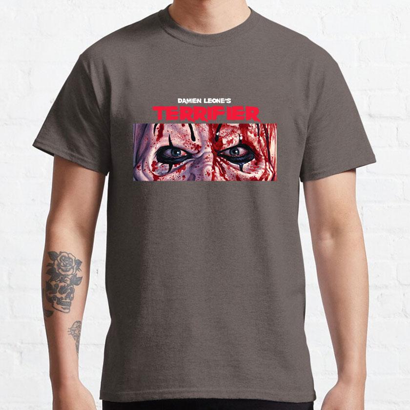 Terrifier Art the Clown The Art horror movie killer clown scary evil halloween costume 100 cotton printed t shirt for Unisex S