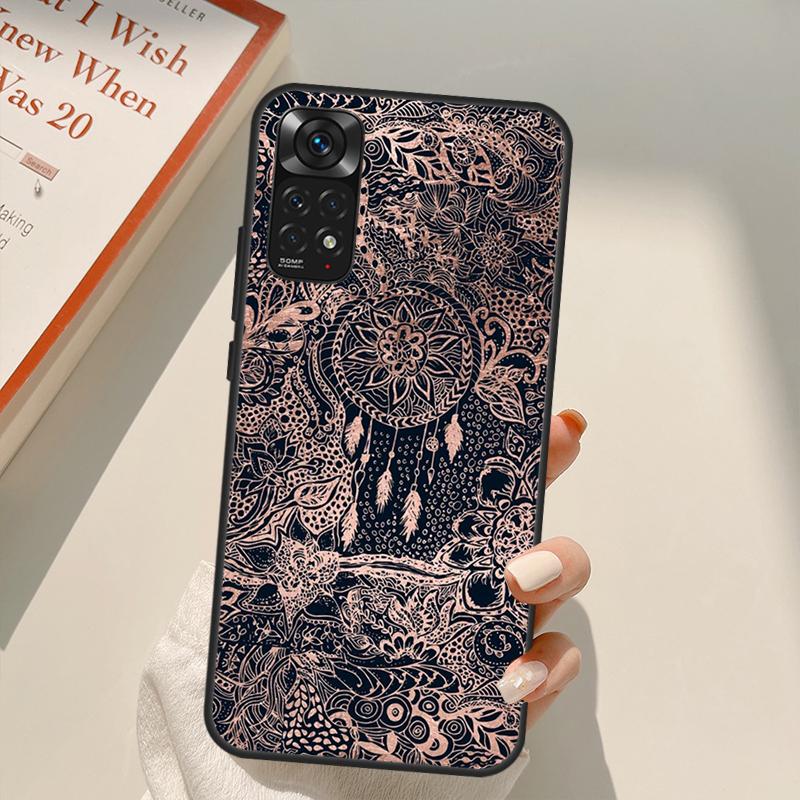 Dream Catcher Feather Wolf Case For Xiaomi Redmi Note 11 10 9 8 Pro Note 11S 10S 9S 8T K50 K40 9A 9C 10A 10C Cover