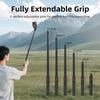 Adjustable Selfie Stick Extendable to 73.5cm Portable Design for Action Cameras Photography Aluminum Alloy Construction