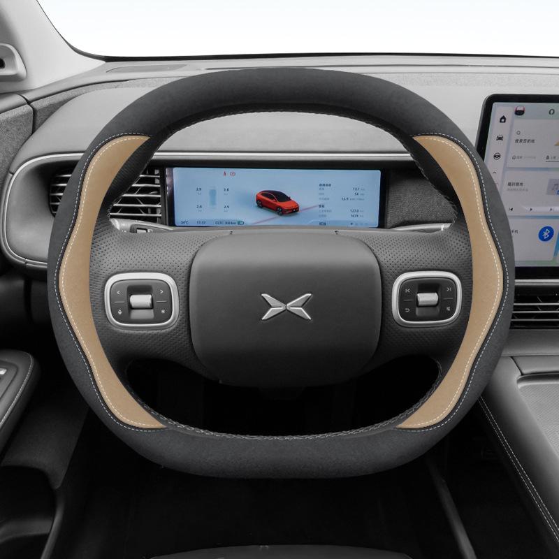 Xiaopeng G6 Steering Wheel Cover: Fits 24 Models, Compatible with X9, P7, P5, M03, G9, G3, Suede, No Sewing Needed