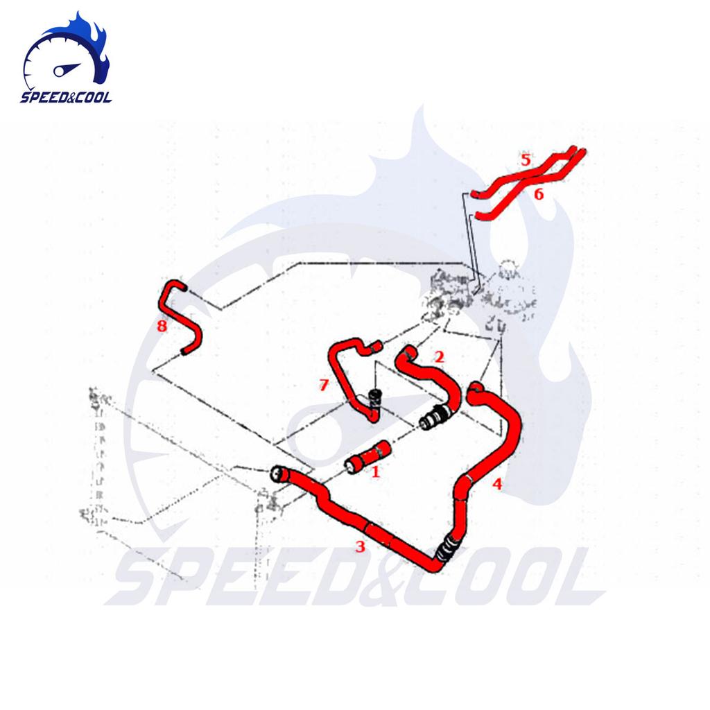 SPEED&COOL Für 2007-2012 Mini Cooper S R55 R56 R57 Turbo Mit N14 Motoren Auto Silikon Lufteinlass Einlass Turbo Schlauch Kit