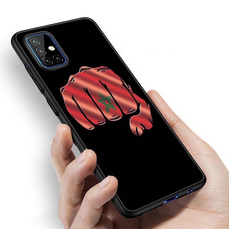 Morocco Flag Coat Of Arms Case For Samsung Galaxy A12 A02S A22 A32 A52 A72 A71 A51 A41 A31 A21 A11 A50 A70 A10S A20S Black Cover