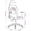Gaming Chair with Massage Function Black and Burgundy Artificial Leather