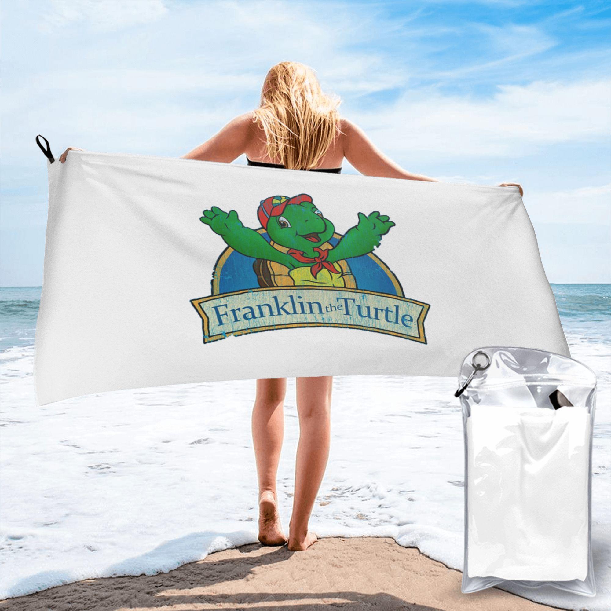 

Vintage Franklin the turtle Beach Towel Soft Microfiber Quick Dry Absorbent Quick Towels For Bath W30*H60(CM)