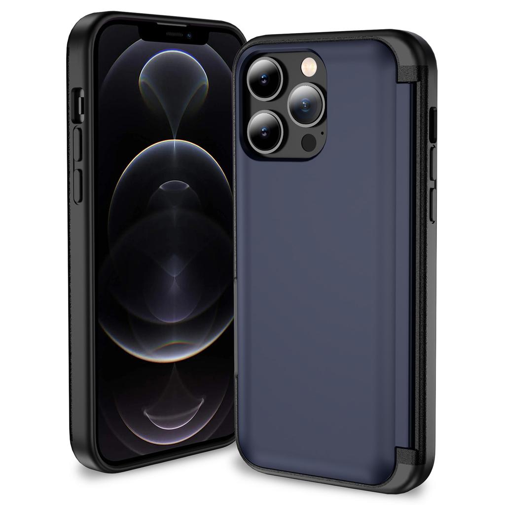 For iPhone 12 Pro 6.1 Inch/12 6.1 Inch Cell Phone Case Flip Kickstand TPU+PC Cover